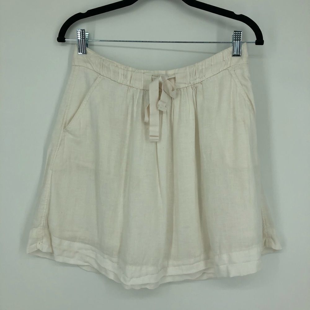 J. CREW White‎ Linen Mini Flare Skirt